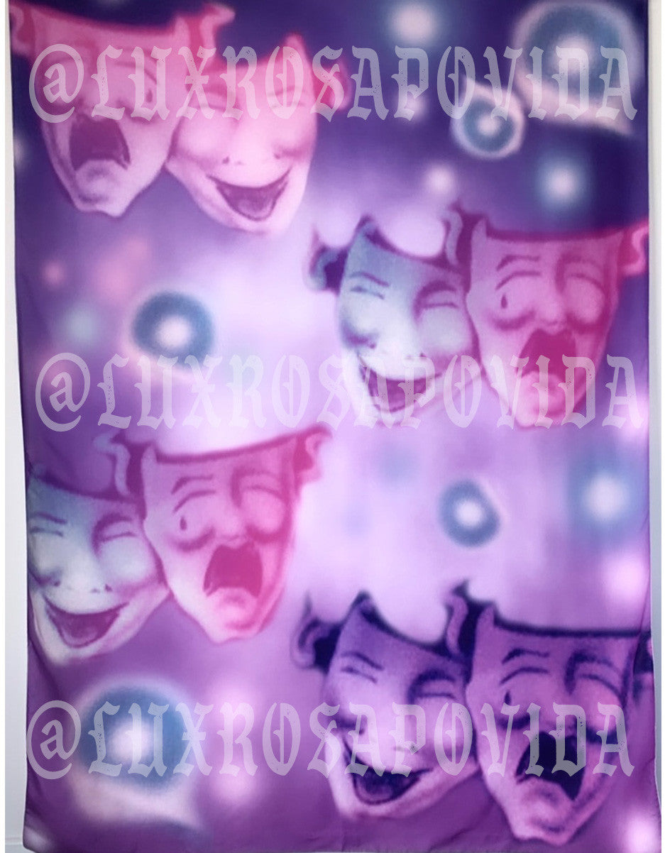 'Spring Valley Swap Meet' Airbrushed Glamour Shot Backdrop (Purple) (Extra Large)