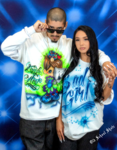 VERY LIMITED EDITION Glamour Shotz  Airbrushed 'MALL SHOTZ' Sparkle Backdrop (BLUE) (Extra Large)