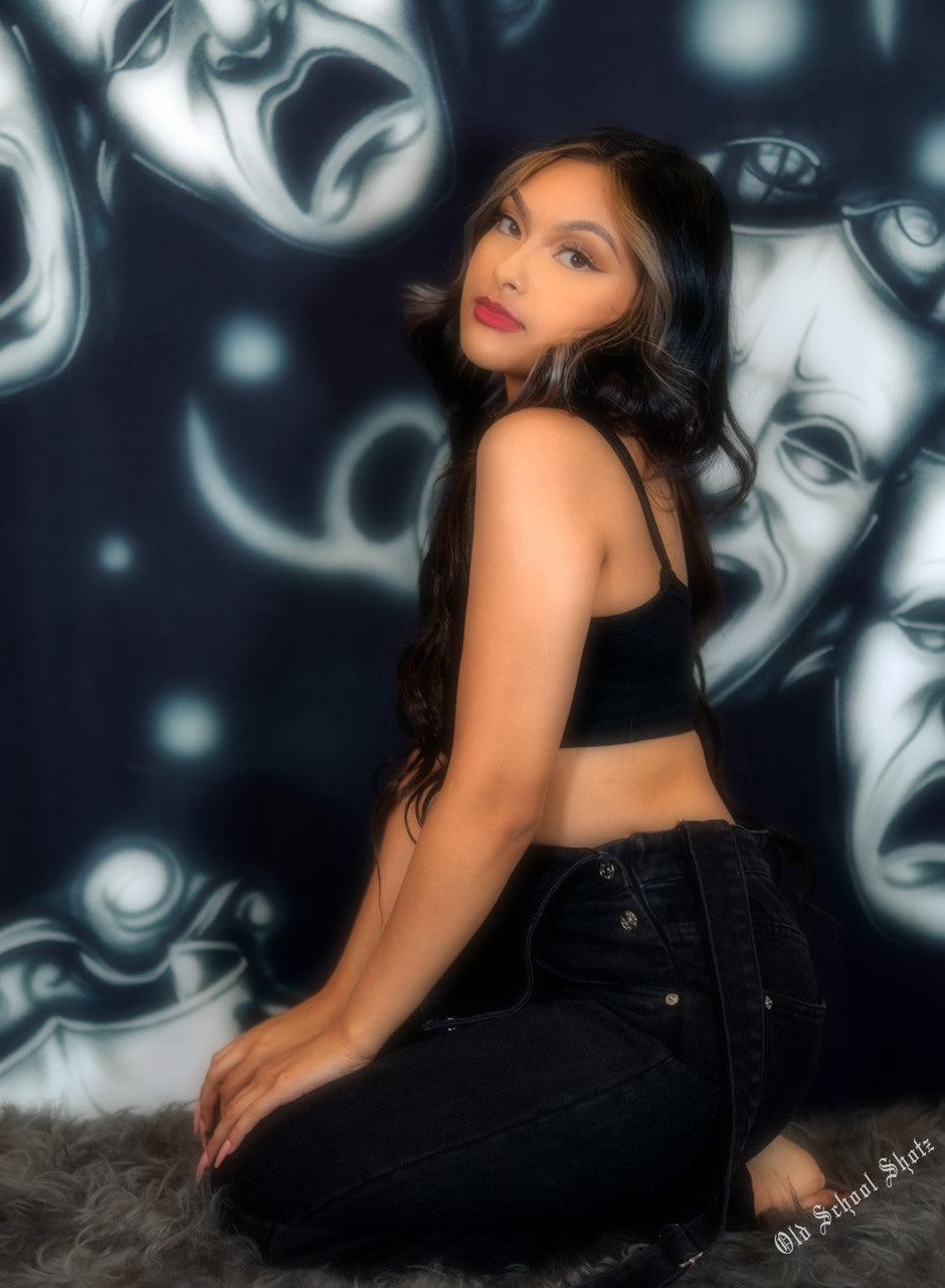 Glamour Shotz  Airbrushed 'Emotions' Backdrop (BLACK) (Extra Large)