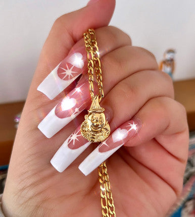 Lux Rosa 'CLOWN 4 YOUR LOVE' Figaro Necklace (18K Gold Filled)