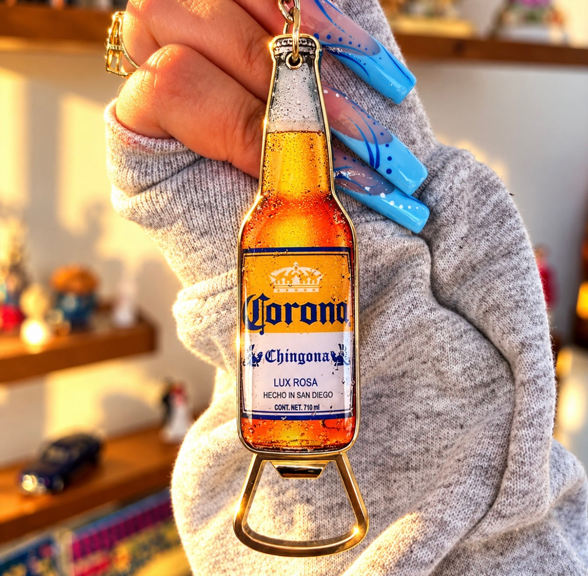 Corona Chingona Keychain Bottle Opener