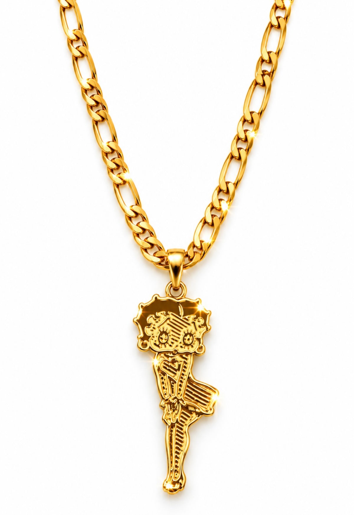 Lux Rosa CUTIE PIE Figaro Necklace (18K Gold Filled)