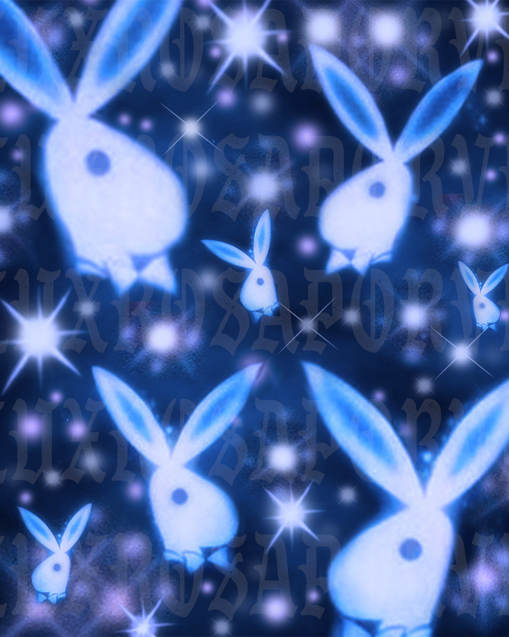 Glamour Shotz '84 PLAYGIRL Airbrushed BLUE Backdrop (Extra Large)