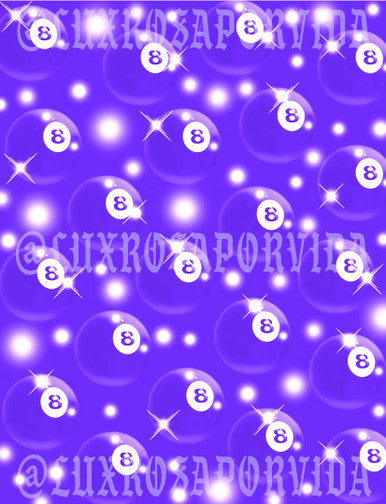 LIMITED EDITION Glamour Shotz  Airbrushed 'Magic 8 Ball' Backdrop (PURPLE) (Extra Large)