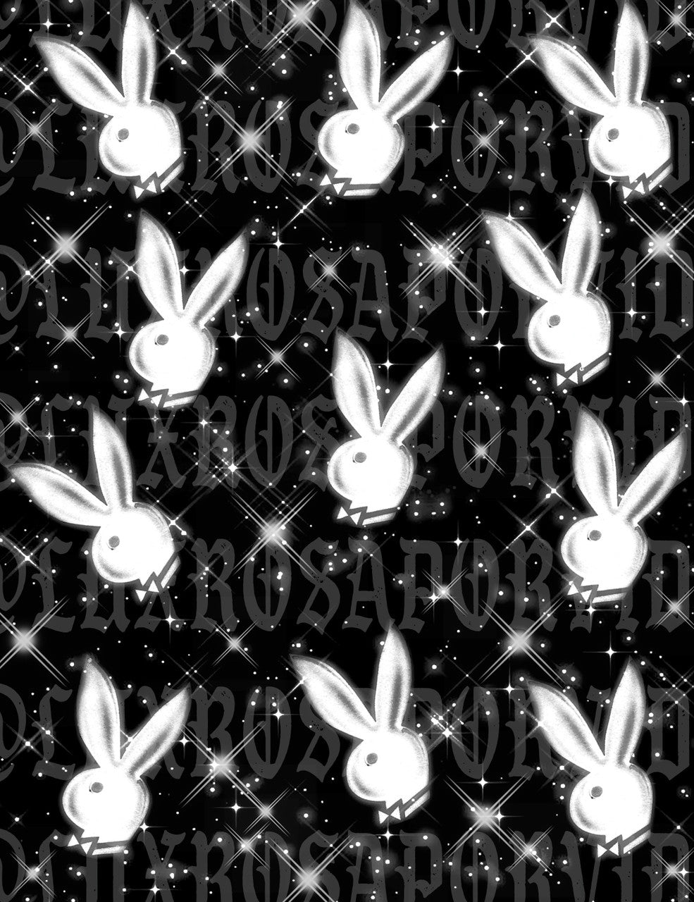 Glamour Shotz '90's Party Crew 2.0' Airbrushed Backdrop SPARKLY BLACK (Extra Large)