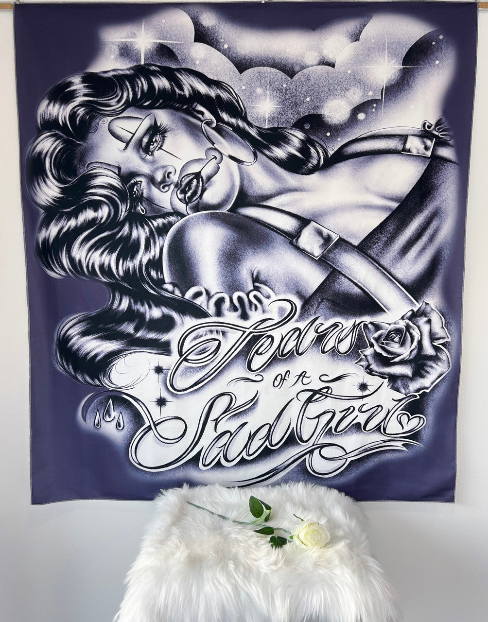 Limited EditionTears Of A Sad Girl Tapestry (SILVER BLUES)