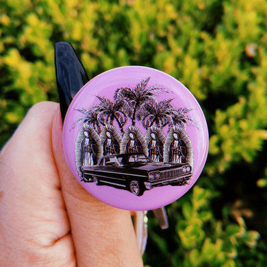 Palm Trees & Impalas Lavender Pop Grip (Drop Glue Style)