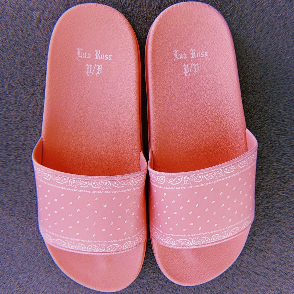 Limited Edition Lux Rosa Bandana Slides(PINK)