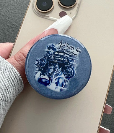 'A Night To Remember' Pen & Ink Pop Grip (Drop Glue Style) Smokey Blue