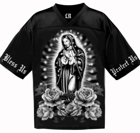 BLESSINGS' Cut & Sew Football Jersey (BLACK)