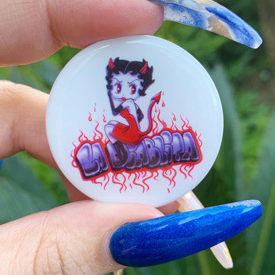 La Diablita Airbrushed Pop Grip (Drop Glue Style)