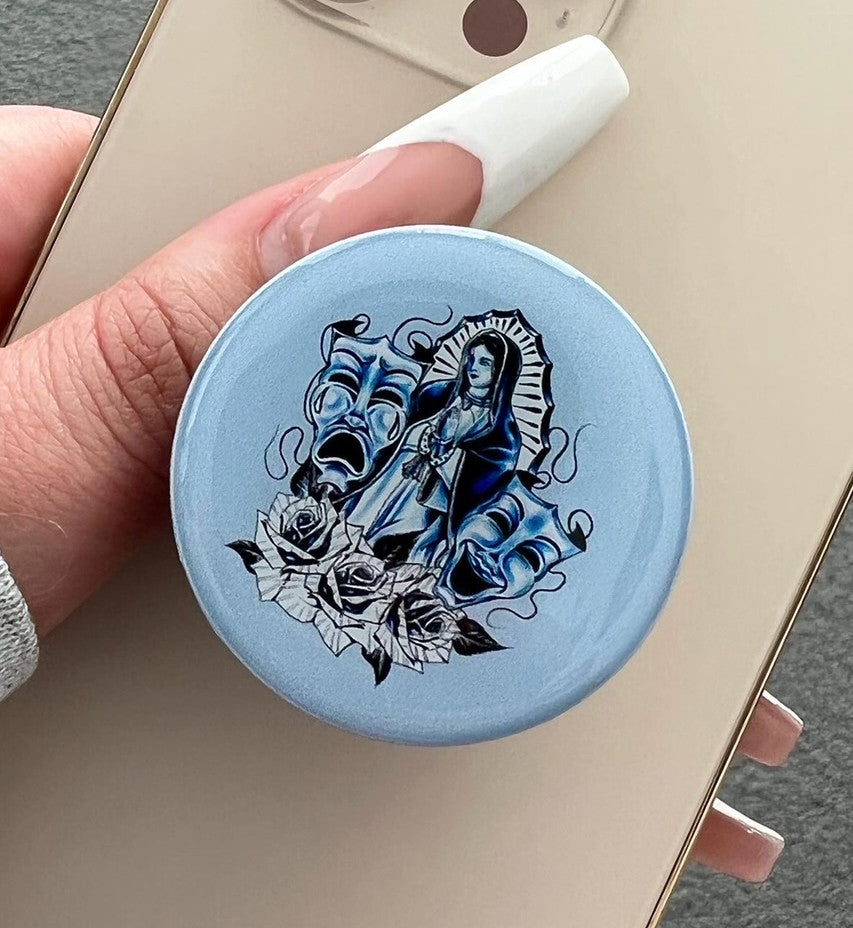 'LUPITA' Pen & Ink Pop Grip (Drop Glue Style) Blue