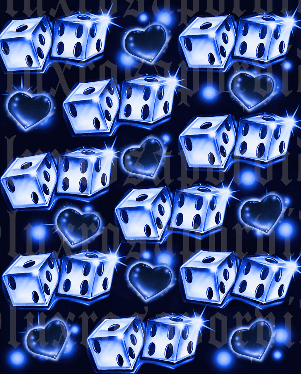 EXTRA EXTRA EXTRA LARGE XXXL Y2K EARLY 2000s  'LUCK OF A LADY' 90s Old School Star Shots Airbrushed Backdrop (BLUE) (XXXL) Exclusive/Limited Edition!!