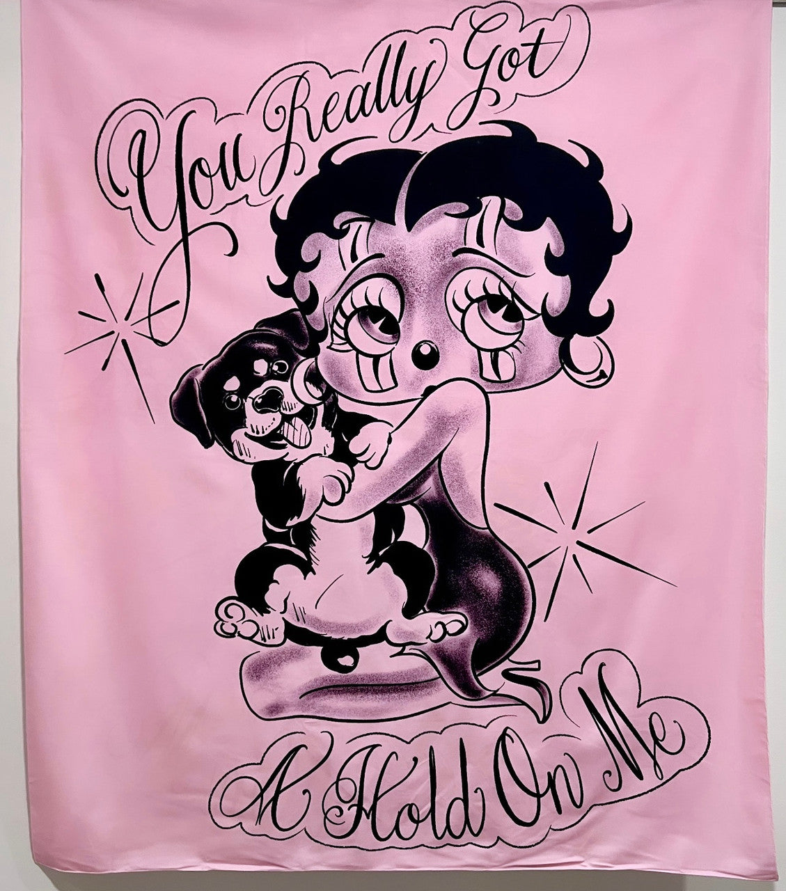Limited Edition 'You Really Got A Hold On Me' Pen & Ink Tapestry (Pink)
