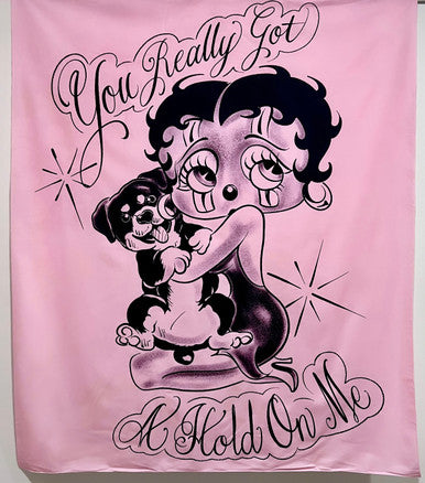 Limited Edition 'You Really Got A Hold On Me' Pen & Ink Tapestry (Pink)