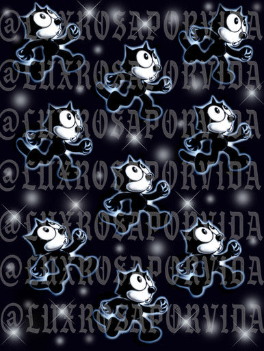 VERY LIMITED EDITION Glamour Shotz  Airbrushed 'EL GATO' Backdrop (Black) (Extra Large)