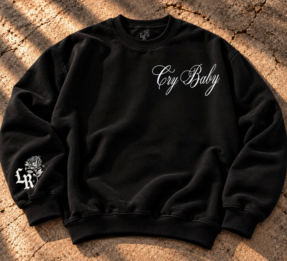 Limited Edition 'Cry Baby Boop' Pen & Ink Crewneck (BLACK)