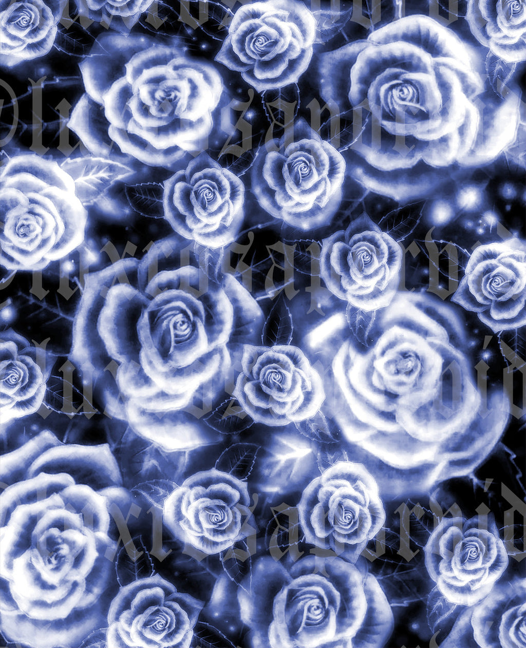 EXTRA EXTRA EXTRA XXXL LARGE EARLY 2000s Y2K 'IN FULL BLOOM' Airbrush 90s Glamour Shots Old School Backdrop (Blue) (XXXL) Exclusive/Limited Edition!!
