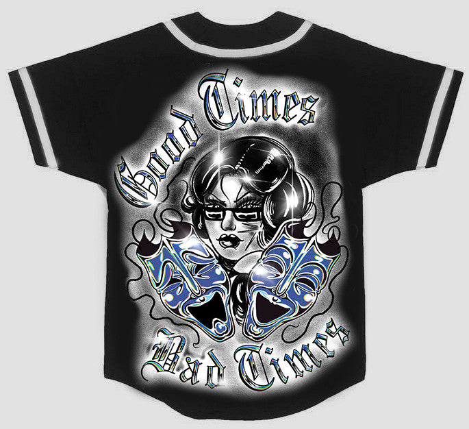 HARD TIMES' Pen and Ink Cut & Sew Baseball Jersey (Black)