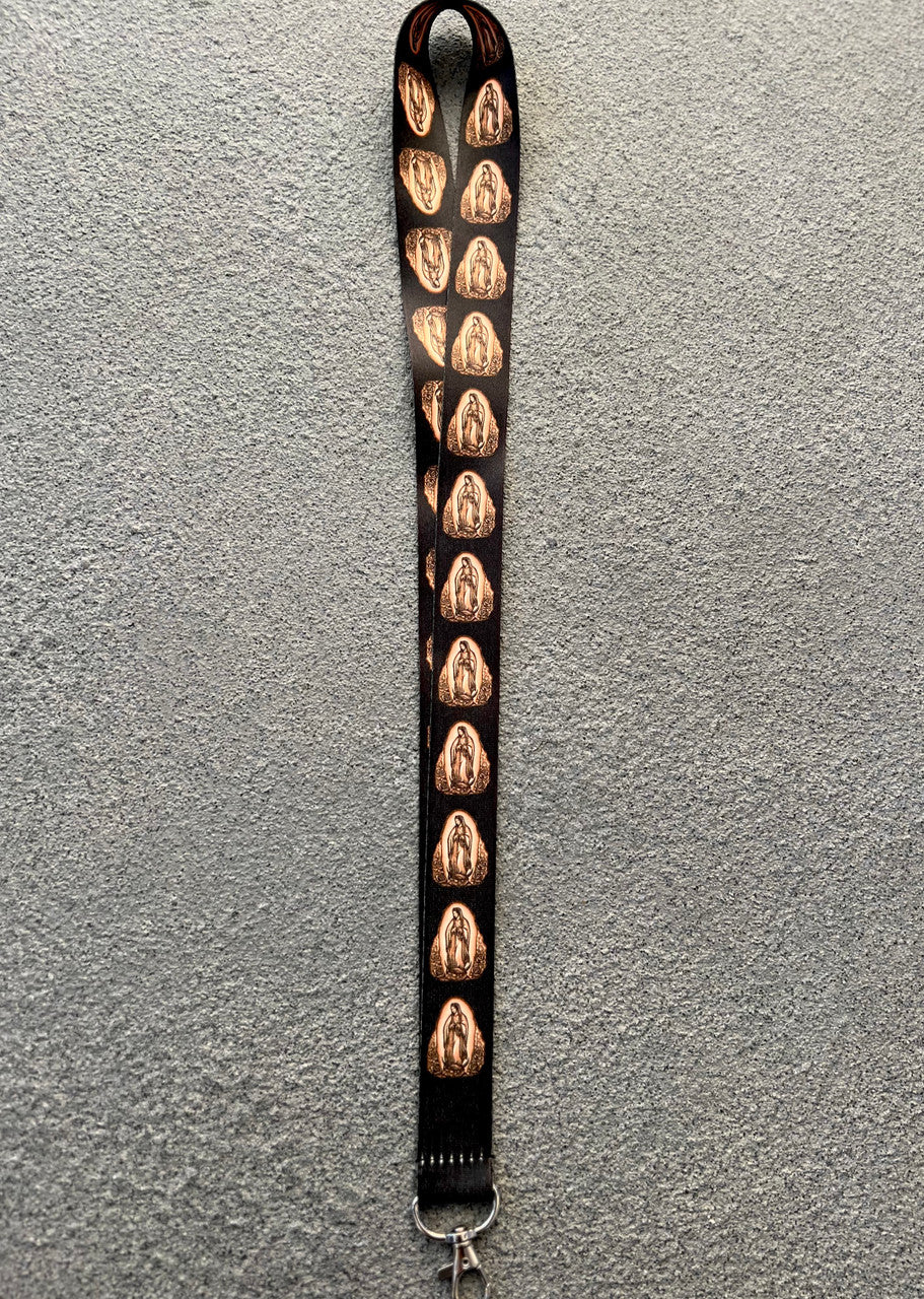 PRAY FOR US Lanyard (BROWN)