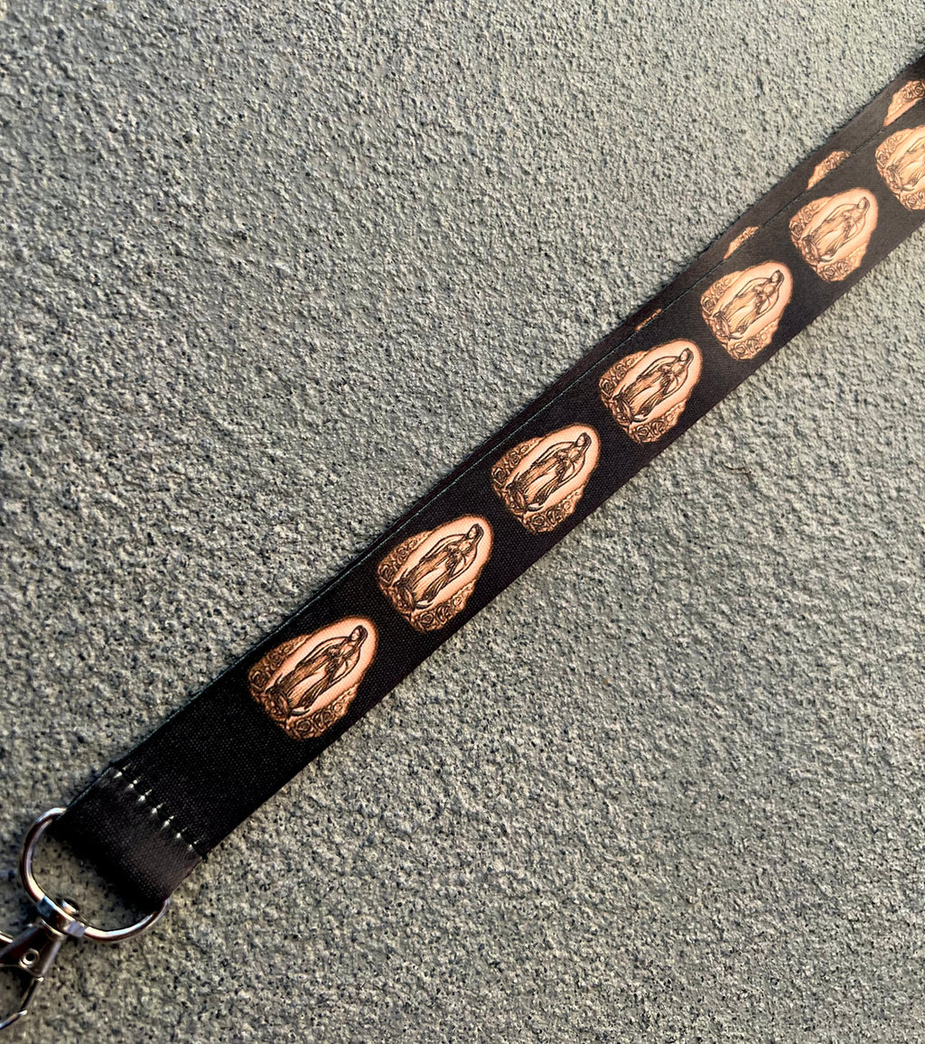PRAY FOR US Lanyard (BROWN)