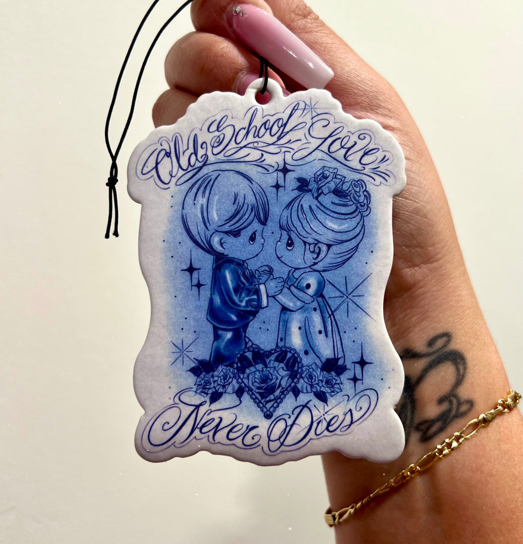 Old School Love Never Dies Air Freshener