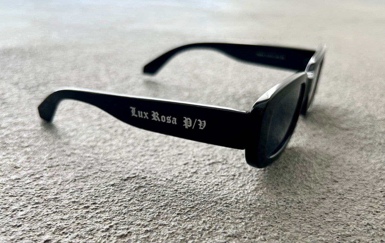 Lux Rosa P/V 'Dry Your Eyes' Locs Black Sunglasses