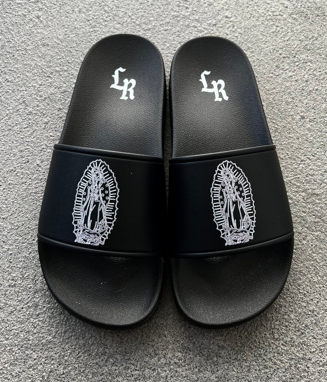 OUR LADY Slides (Black)