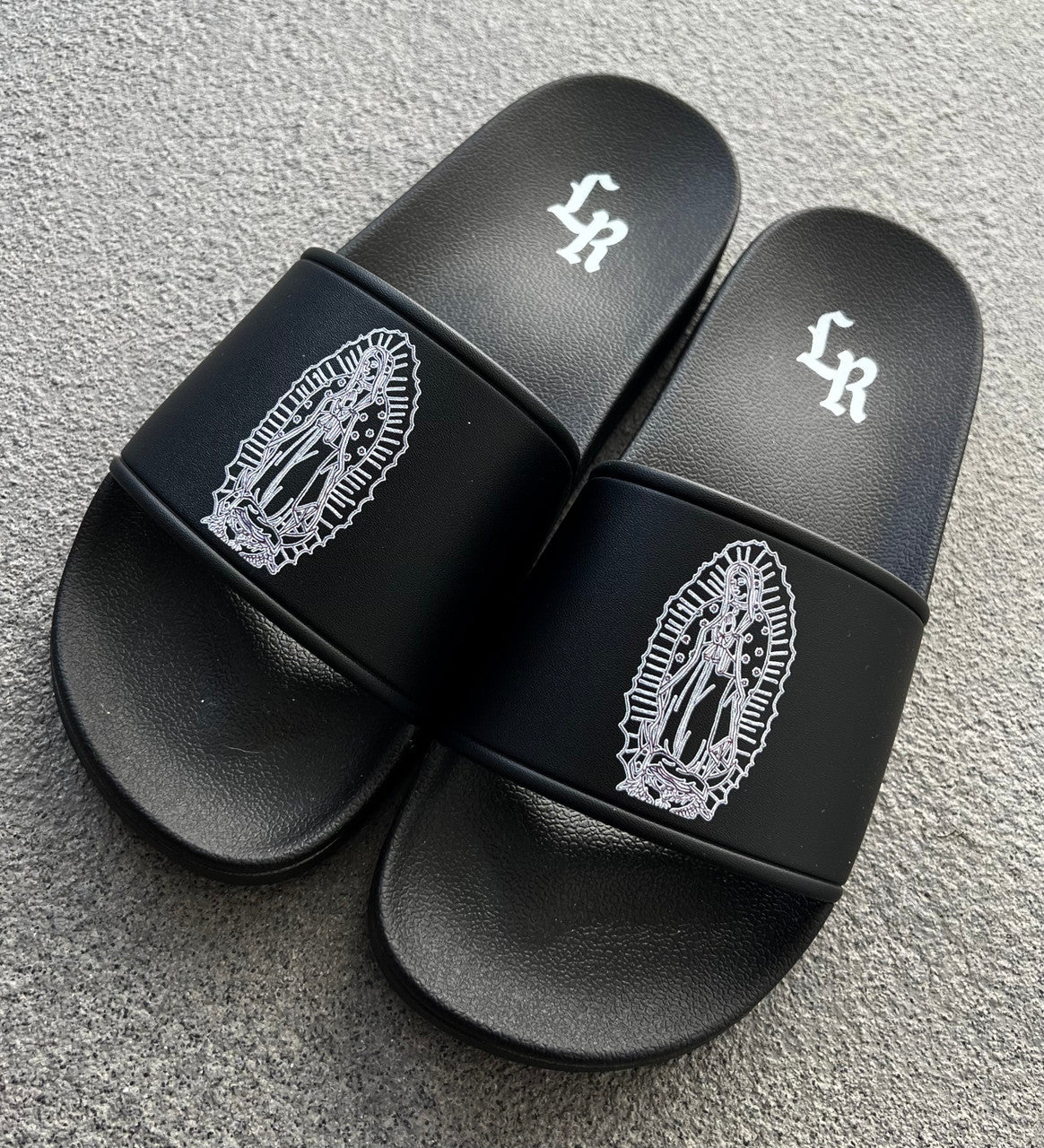 OUR LADY Slides (Black)