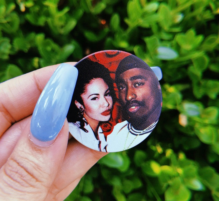 All Eyez On Us Pop Grip Drop Glue Style (Red Flowers)