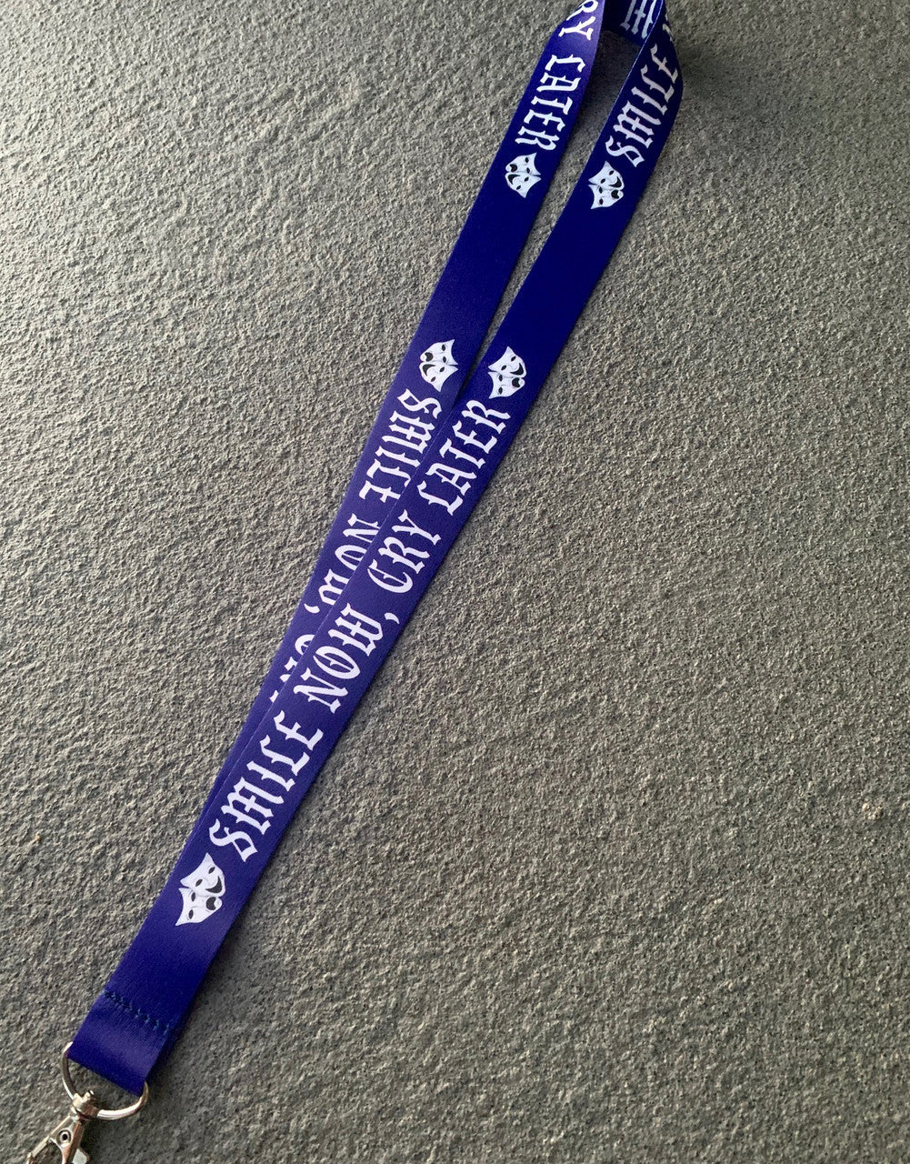 SMILE NOW, CRY LATER Lanyard (True Blue)