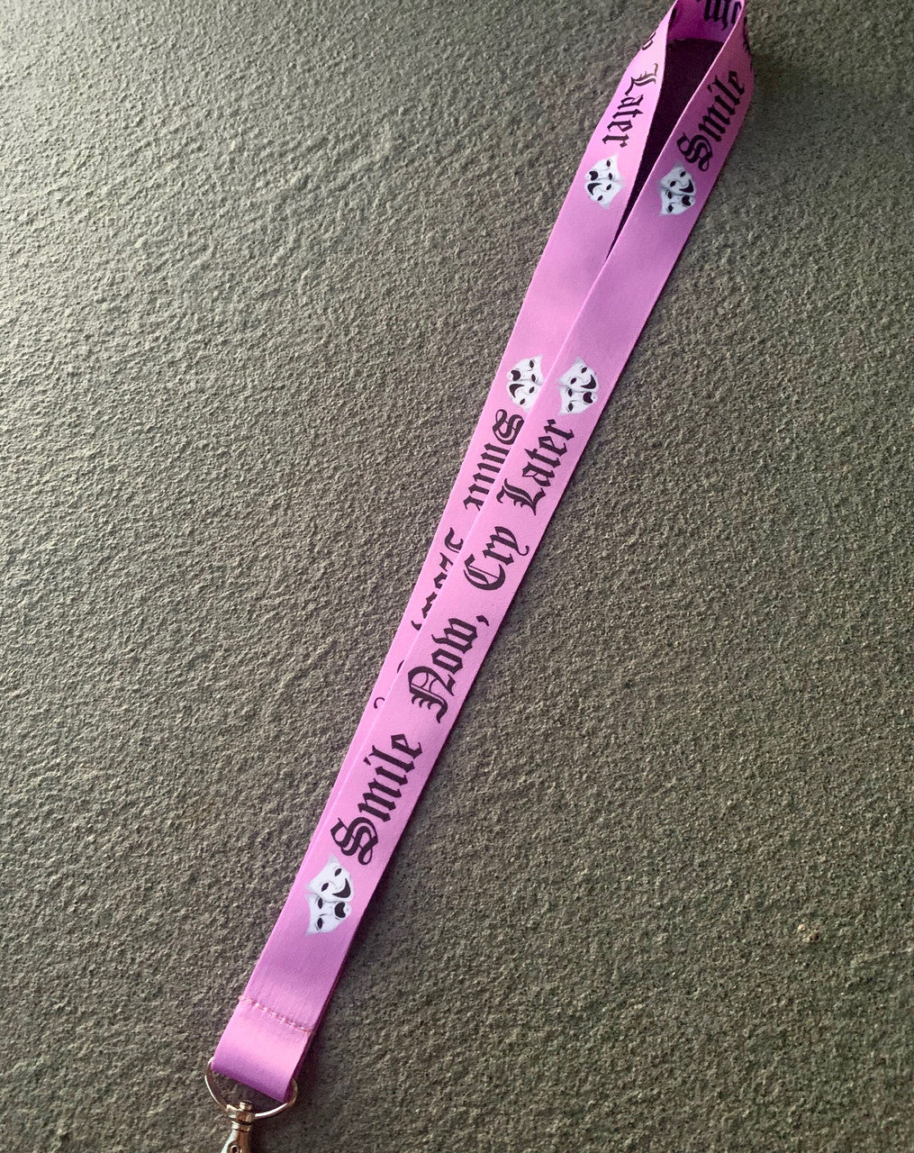 Smile Now Cry Later Lanyard (Pink)