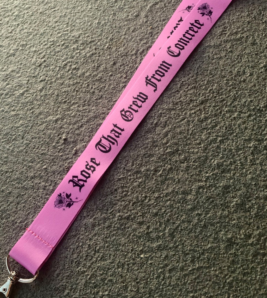 Concrete Rose Lanyard (Pink)
