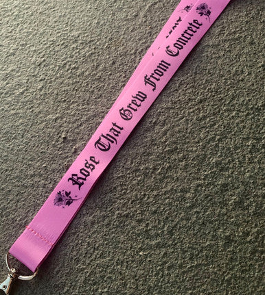 Concrete Rose Lanyard (Pink)