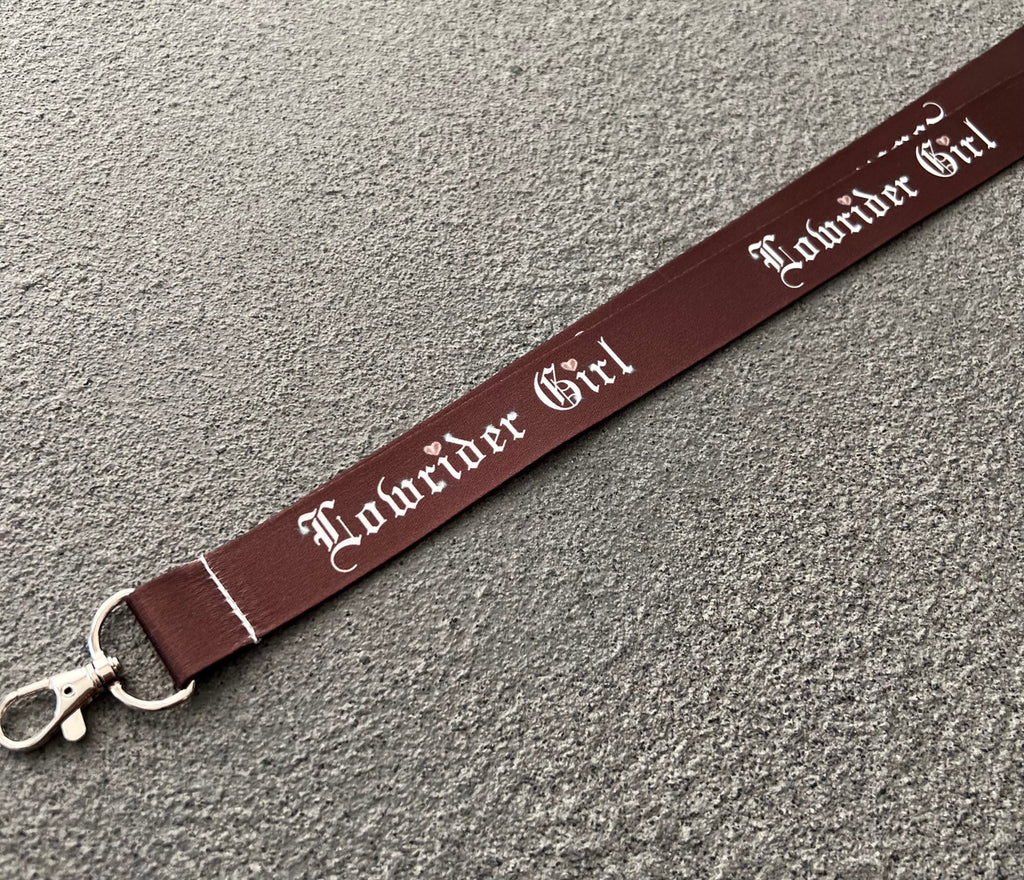Lowrider Girl Lanyard (Brown)