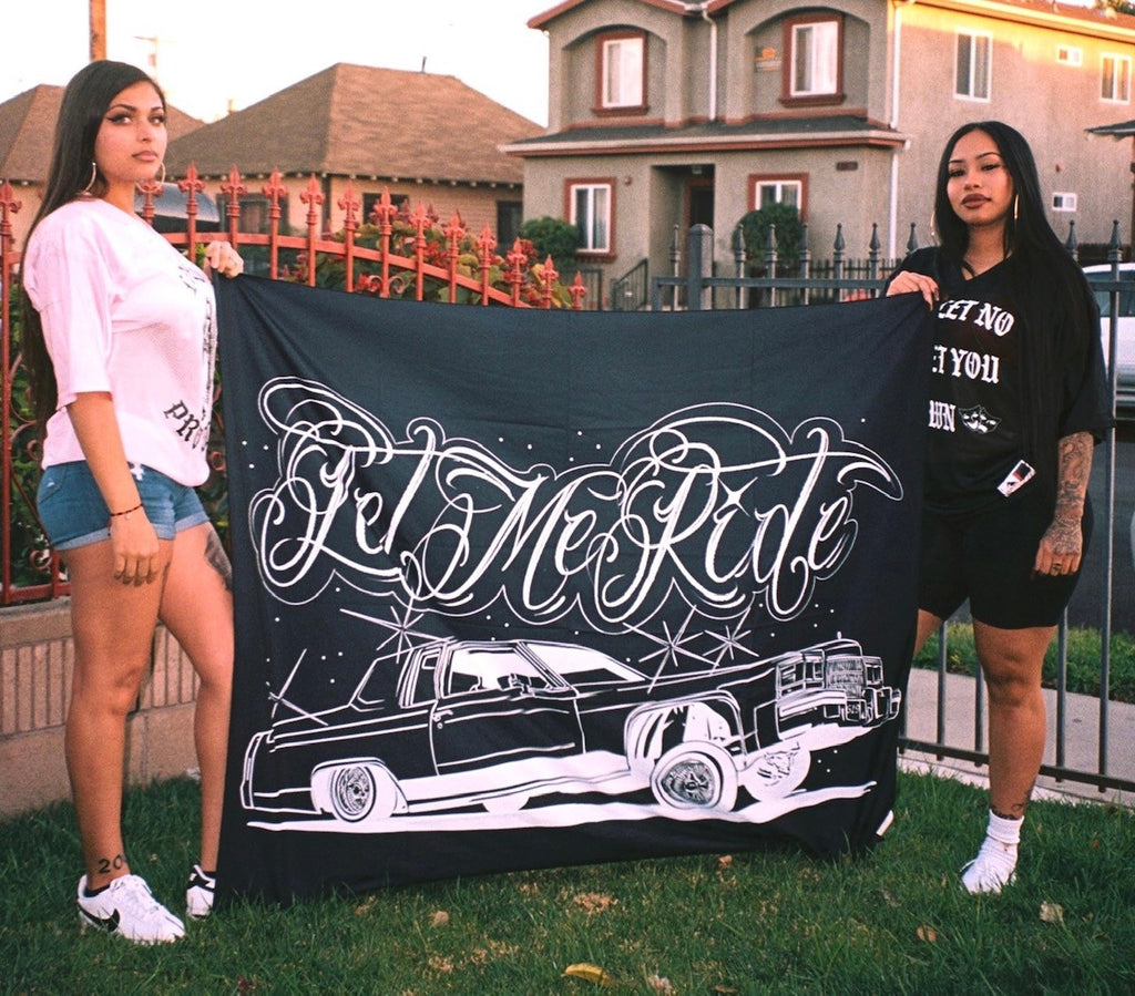 Let Me Ride Wall Tapestry (Black)