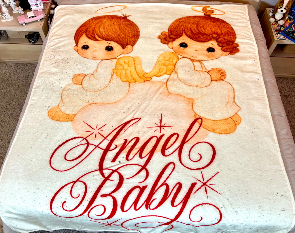 LIMITED EDITION EXTRA LARGE 'JUST LIKE HEAVEN' Pen & Ink Y2K Fleece Blanket (VINTAGE CREAM) *Limited Edition