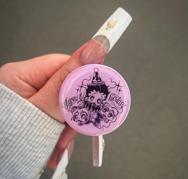 'The Agony & The Ecstasy' Pen & Ink Pop Grip (Drop Glue Style) PINK