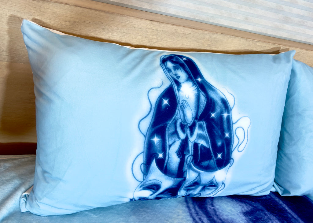 'BLESSINGS & PROTECTIONS' Pen & Ink Y2K Pillowcases (Set Of Two) *SEA OF BLUES