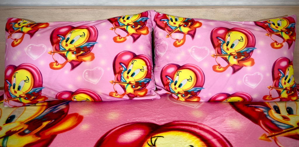 TWEETY LOVE Airbrush Y2K Pillowcases (Set Of Two) *PINK