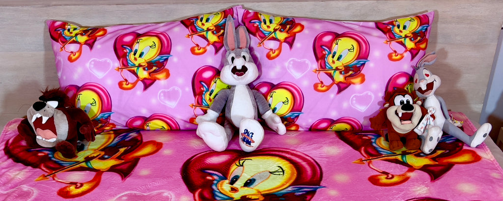 TWEETY LOVE Airbrush Y2K Pillowcases (Set Of Two) *PINK