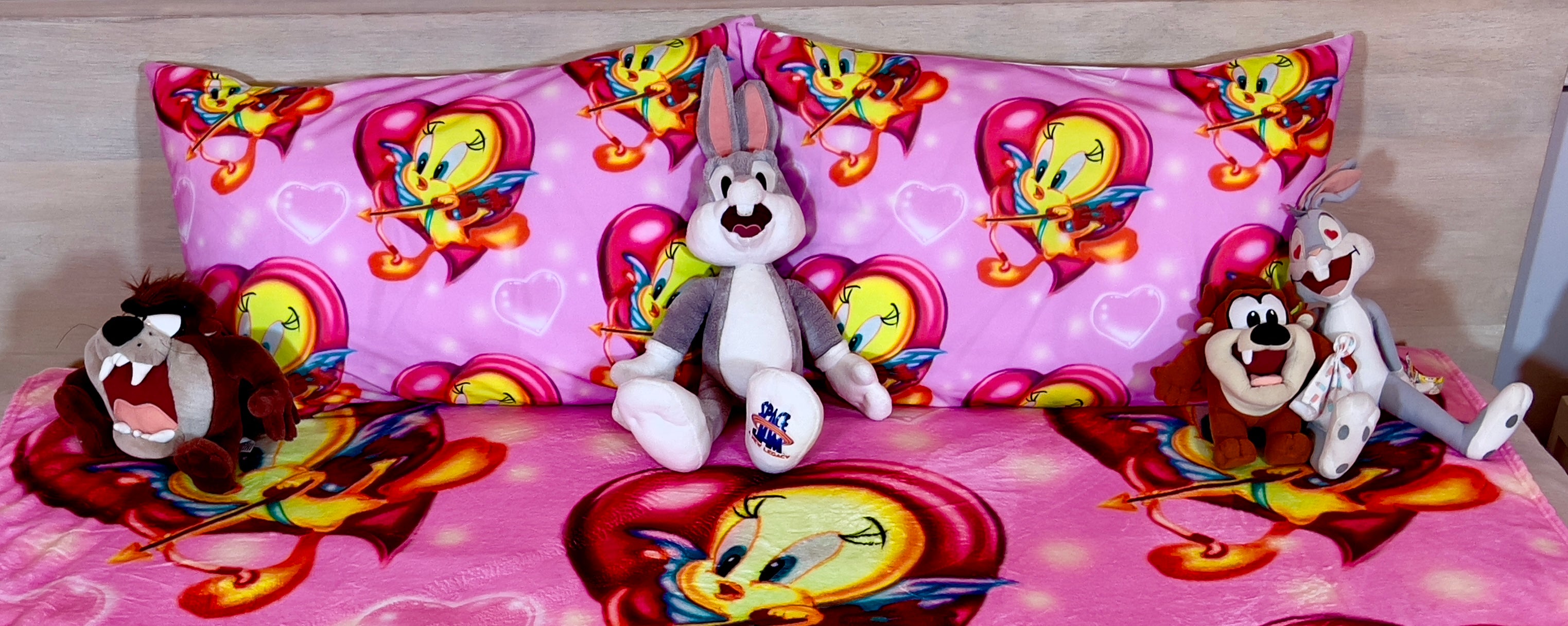 TWEETY LOVE Airbrush Y2K Pillowcases (Set Of Two) *PINK