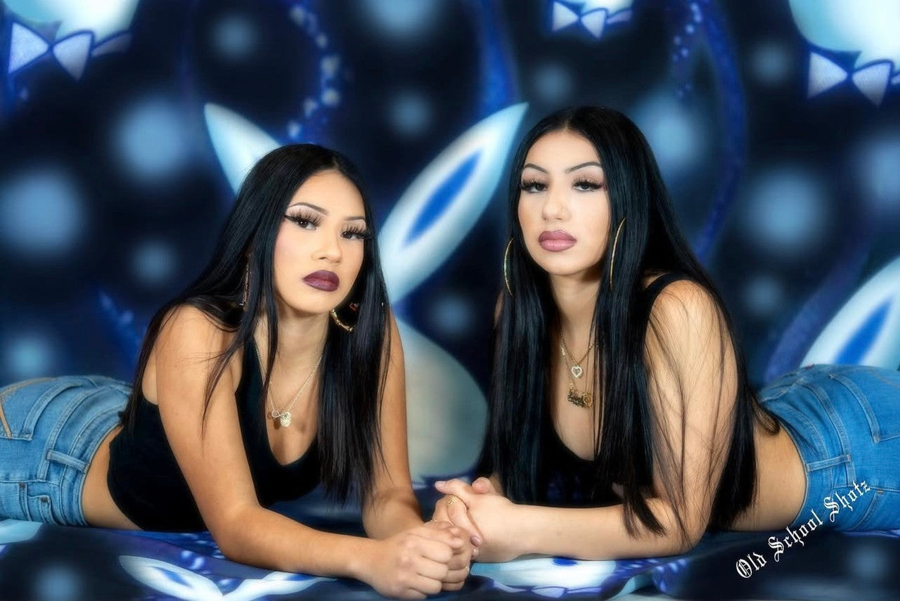 EXTRA EXTRA EXTRA XXX LARGE LIMITED EDITION 'HOUSE PARTIES & PLAYGIRLS' Glamour Shotz Airbrushed Backdrop (Blue) (XXXL) Exclusive/Limited Edition!!