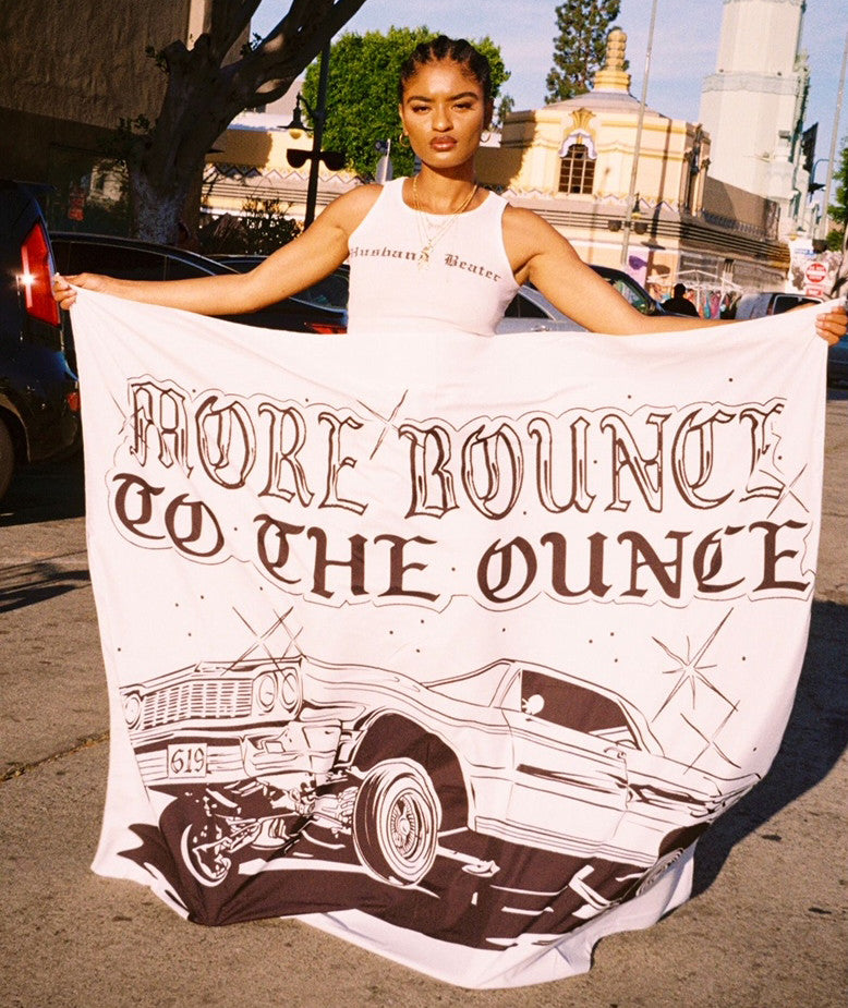 More Bounce To The Ounce Tapestry (WHITE)