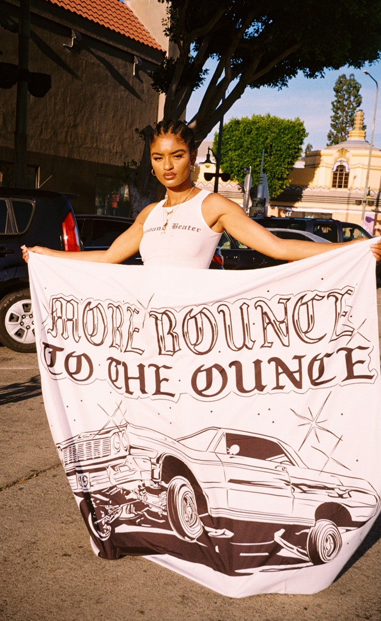 More Bounce To The Ounce Tapestry (WHITE)