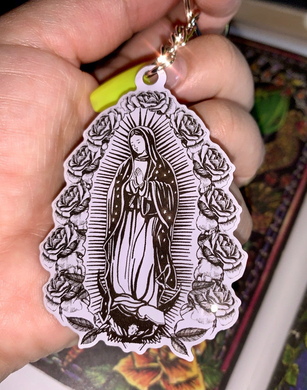 La Rosa De Guadalupe Keychain