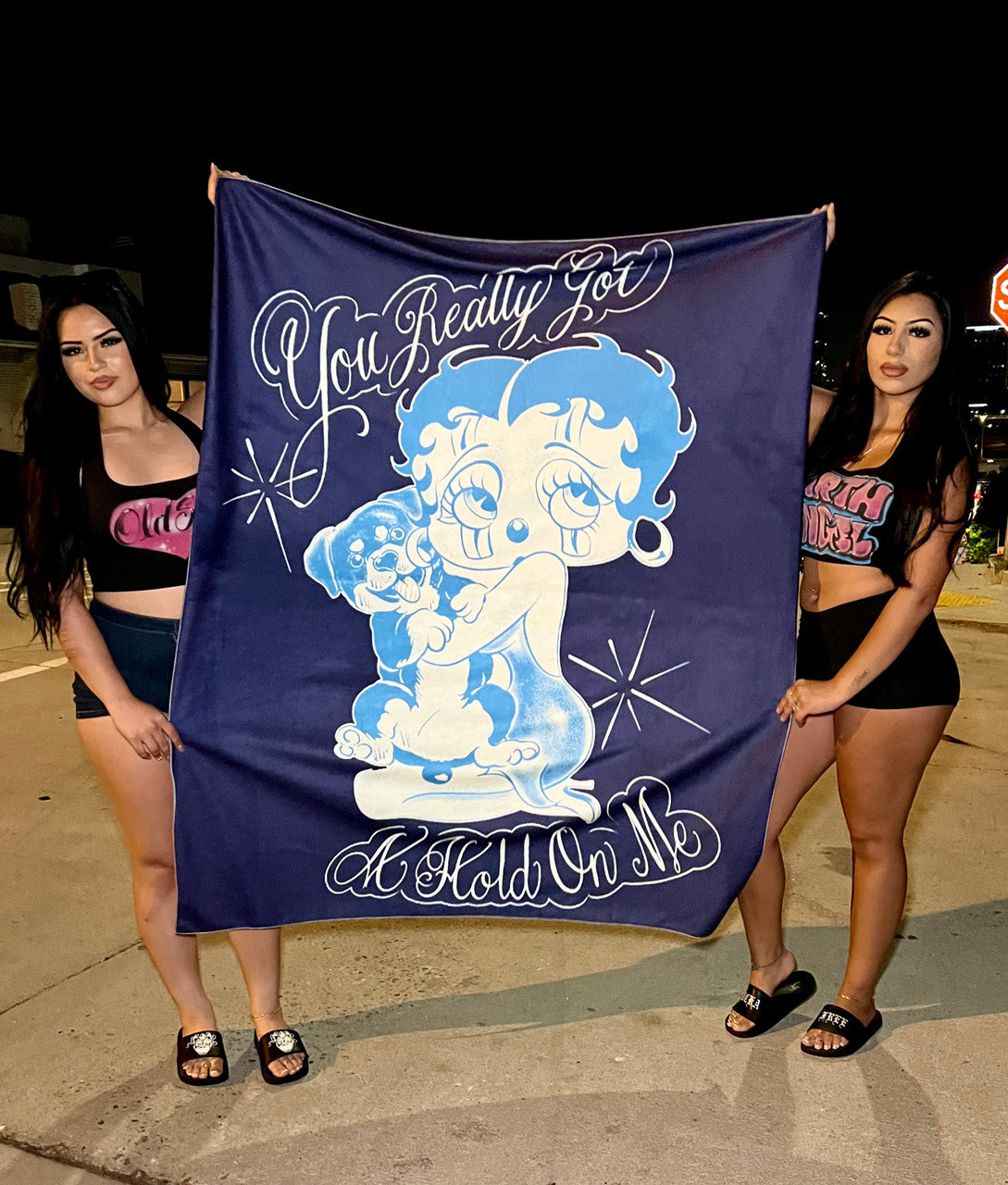 Limited Edition 'You Really Got A Hold On Me' Pen & Ink Tapestry (Navy/Light Blue)