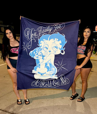 Limited Edition 'You Really Got A Hold On Me' Pen & Ink Tapestry (Navy/Light Blue)