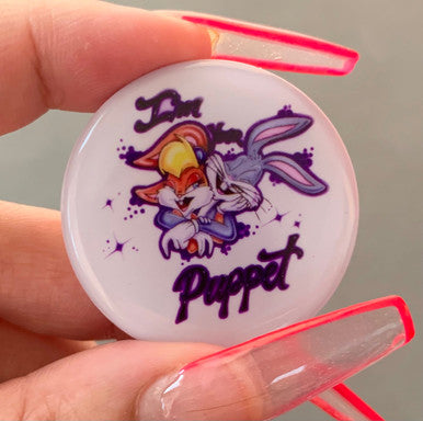 I'm Your Puppet Airbrushed Pop Grip WHITE (Drop Glue Style)