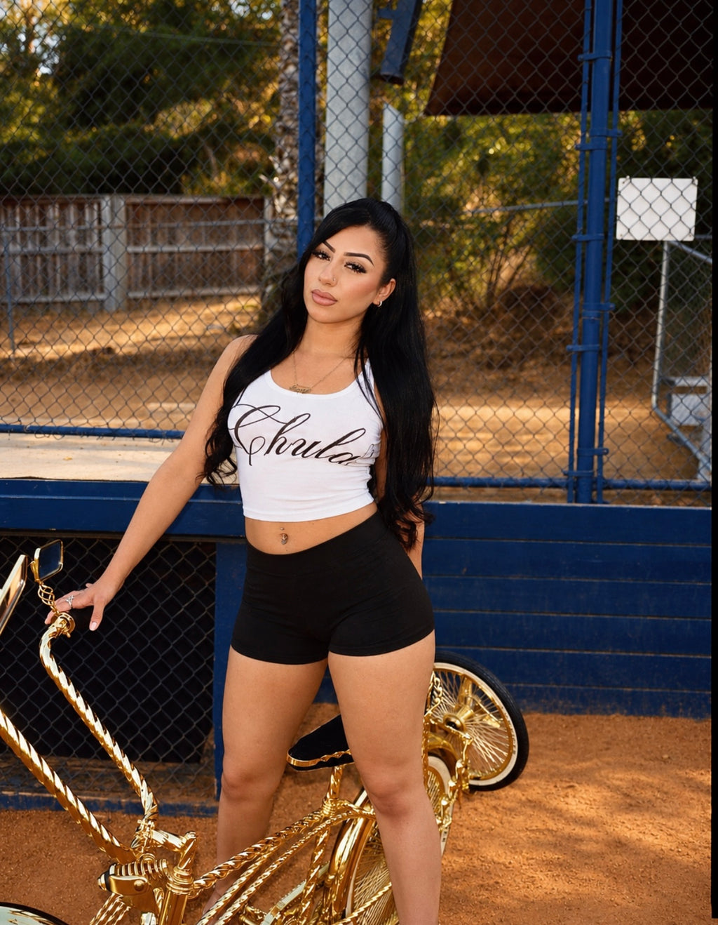 Limited Edition 'CHULA' Heart Script Rib White Tank Top